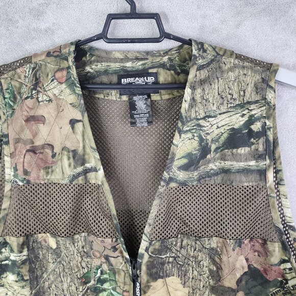 Mens Camo Hunting Vest Jacket Mossy Oak Break-Up Infinity 1/2 Zip Size XL/2XL - Picture 7 of 13